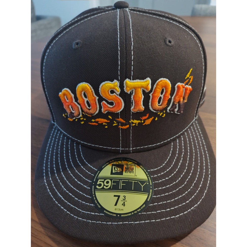 New Era 59FIFTY Boston Fenway Park 100 Years Hat Brown Fitted 7 3/4 Fall Foliage
